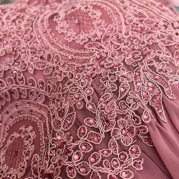 MAUVE COLOR EVENING Chiffon Party PROM Evening Dress XS - Picture 2 of 11